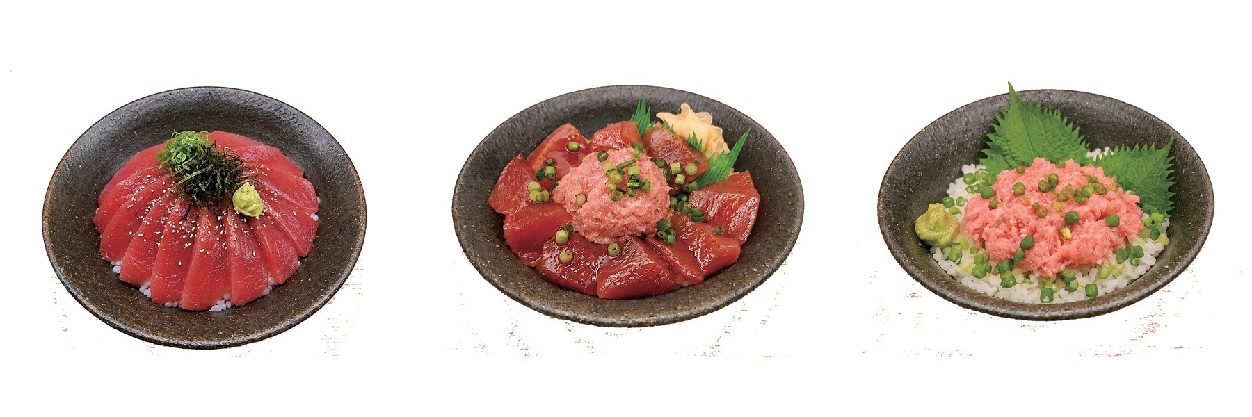 まぐろ丼・まぐろネギトロ丼・ネギトロ丼